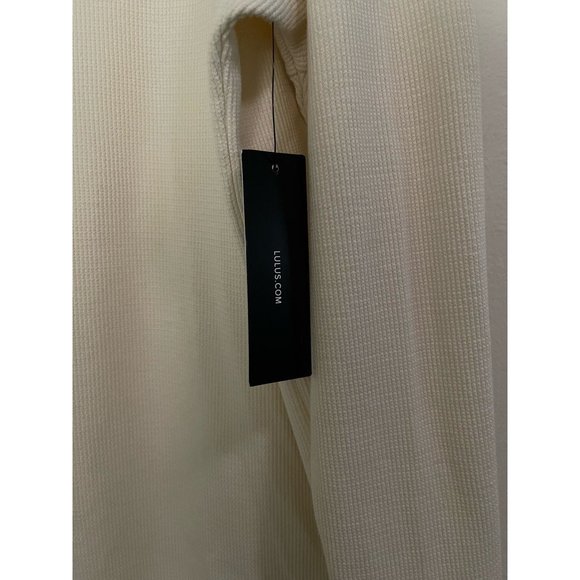 Lulus Sweater Dress Womens L Ivory Turtleneck Long Sleeve Pullover USA New - Picture 3 of 4